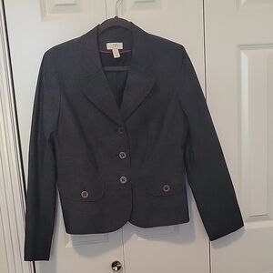 LOFT by Ann Taylor Women's Dark Navy Denim Style Blazer & Pants Size 10